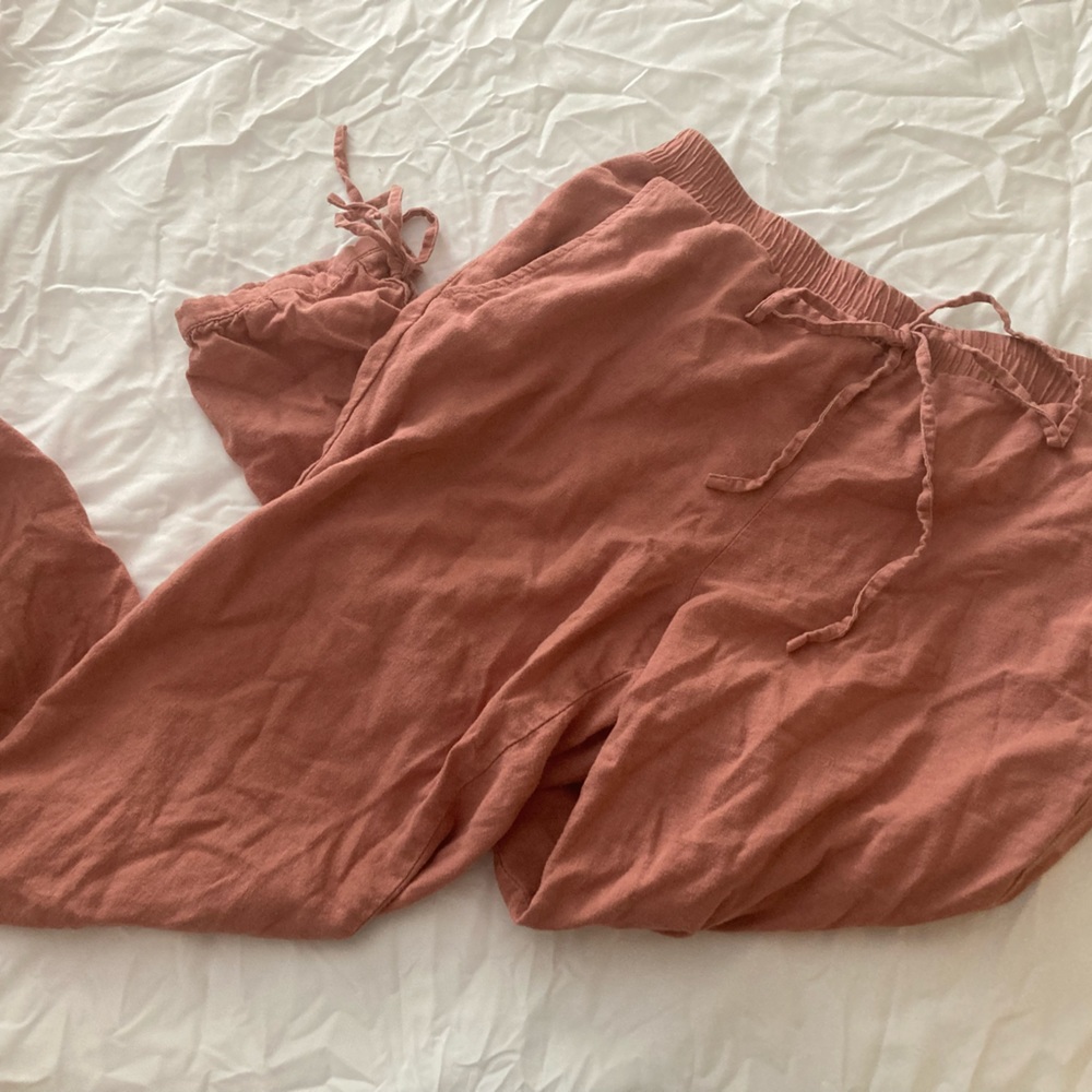 Lovetree pink linen pants